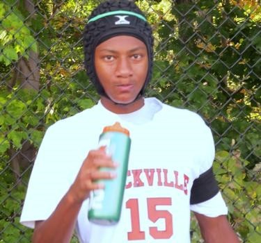 Neely reloads at half time during the Seneca Valley game before going out and winning the Rams men’s soccer’s first game of the season. --Steve Kubasik