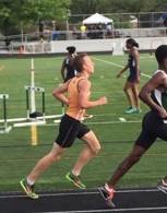 This picture is of Billy Kirk running the 3200 meter race. He finished ninth by a season’s best time of 10:02. Courtesy of Yousef Ghanem