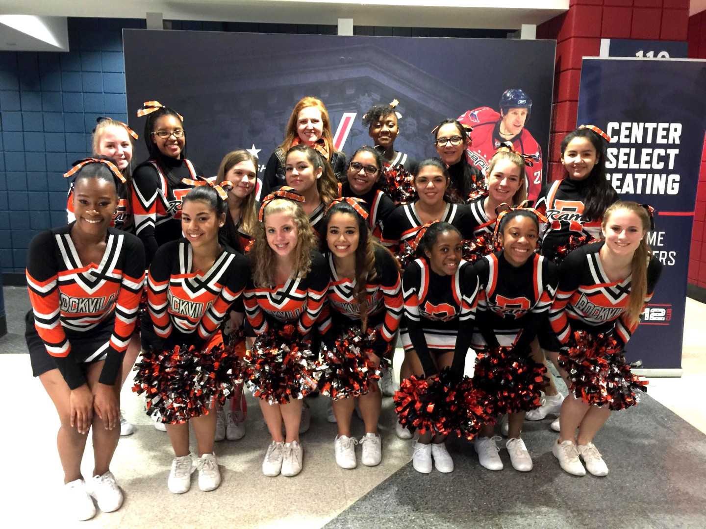 Cheerleaders for the Washington Wizards in the National Cherry