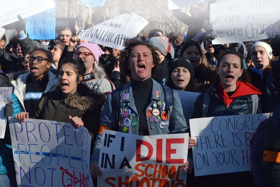 Montgomery County students gathered in front of the White House to protest gun violence. 