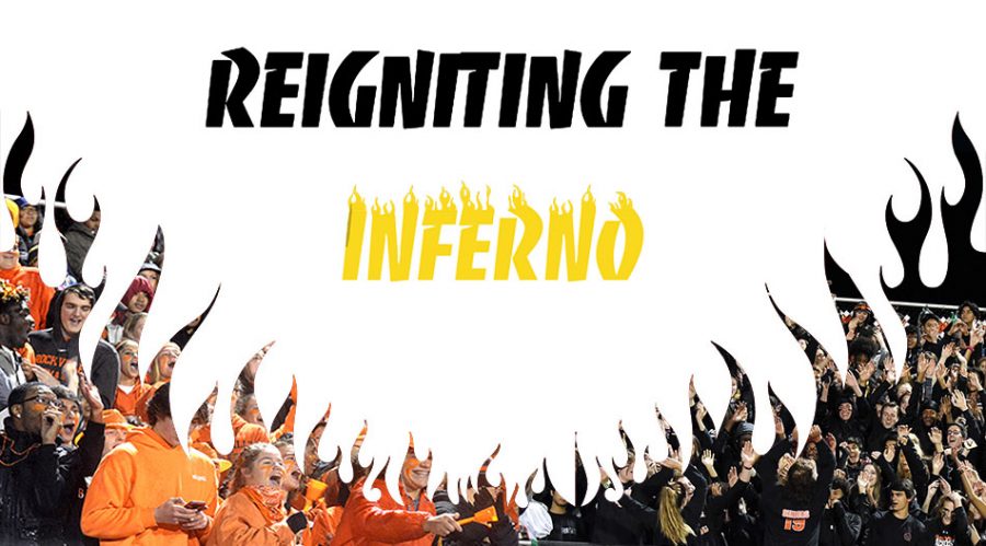 Beginning with the fall season Inferno leaders began strongly urging all students to attend school events, especially sports, in higher numbers to increase support--and noise levels--for athletes and the student body as a whole.  