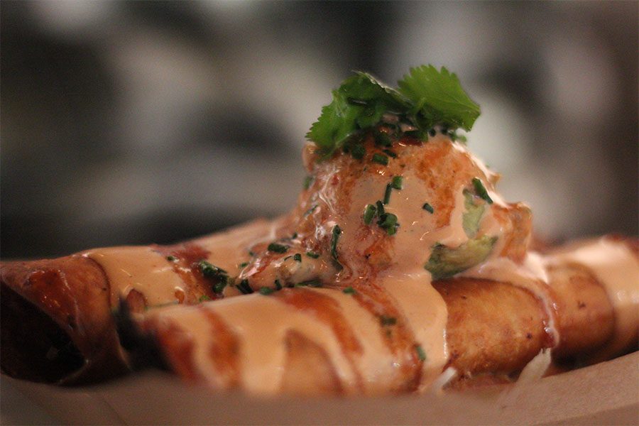 A+feature+dish+at+Slapfish+is+the+lobster+taquito+drizzled+with+Awesome+Sauce.