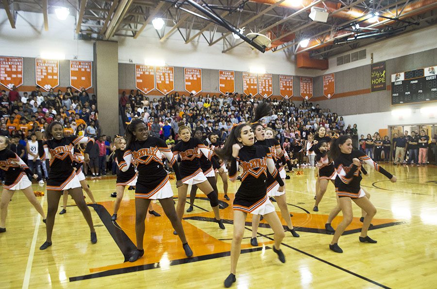 The Poms team performed at three invitationals and then competed at the county competition.  