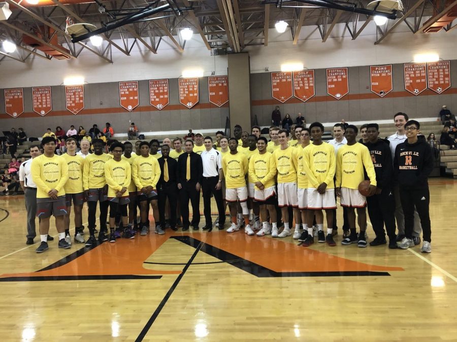 Rams boys and girls varsity basketball teams fell to the Einstein Titans Feb. 8 in the annual Lilys Hope basketball event, which raised over $1,000 to support cancer research and families affected by cancer. 