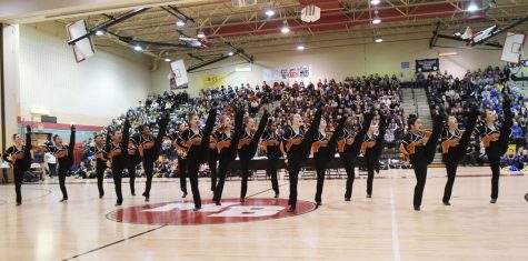 In the annual county competition Feb. 1, the poms took home the first place trophy. The team performed at other athletic events during  the school year to prepare for their competition season, earning them two first place prizes, one second place and one last place prize.