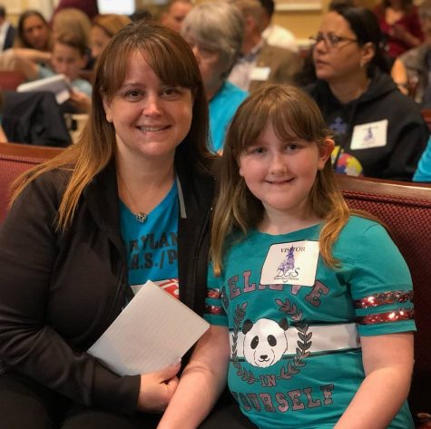 Jennifer Lomax testified against the House Bill 447 and her daughter Bella Lomax delivered a speech advocating for the Senate Bill 475 Feb. 26.