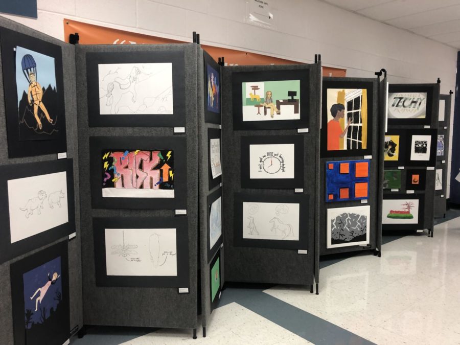 Art students explored a variety of themes, through a variety of mediums, with their art this year.