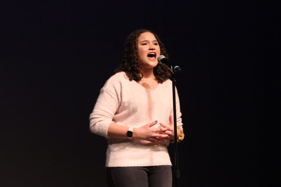 2022 RGT winner, Olivia Teitelbaum, performs in the first round of competition. Her emotional performance brought the audience to their feet in a standing ovation.