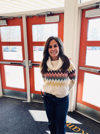 Mrs. Abuliak pictured in the first floor rotunda. 